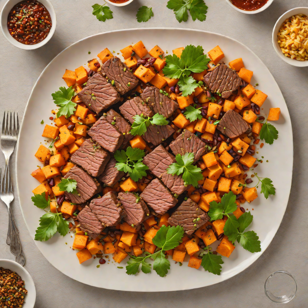 Sheet Pan Spiced Nigerian-Inspired Beef with Sweet Potato