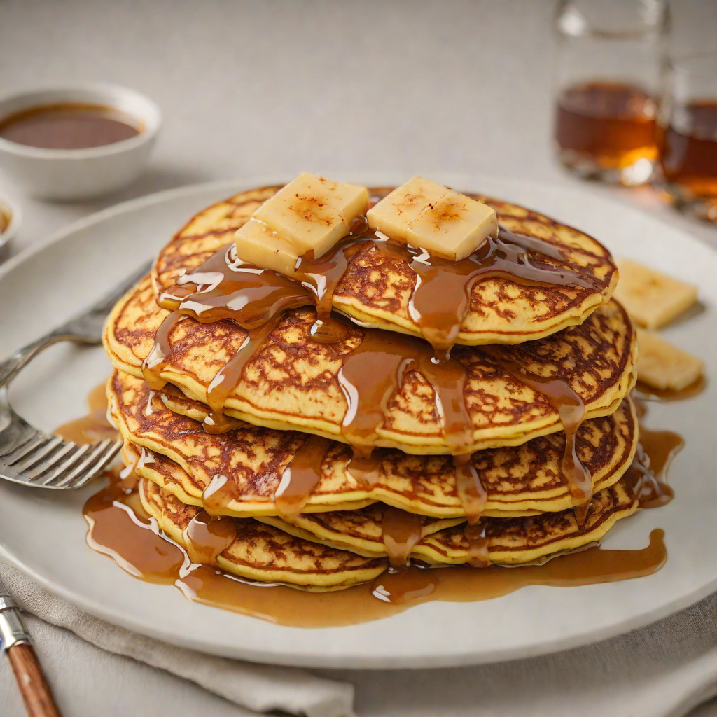 Puerto Rican-Style Sweet Plantain Pancakes with Cinnamon Honey Drizzle
