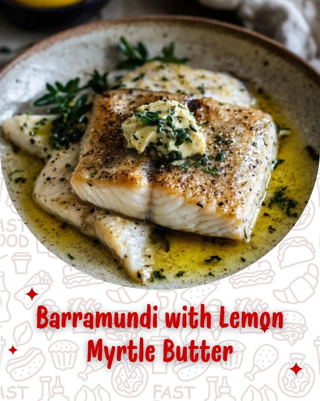Pan-Fried Barramundi with Wattleseed and Lemon Myrtle Butter