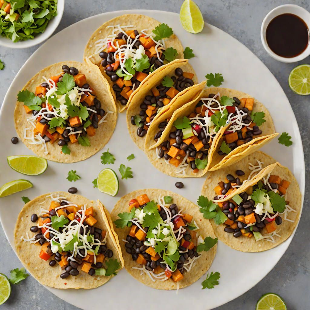 Shiba Inu Sweet Potato and Black Bean Tacos