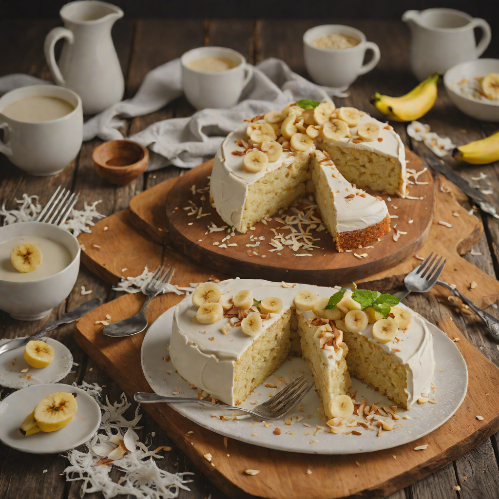 Banana and Coconut Tres Leches Cake