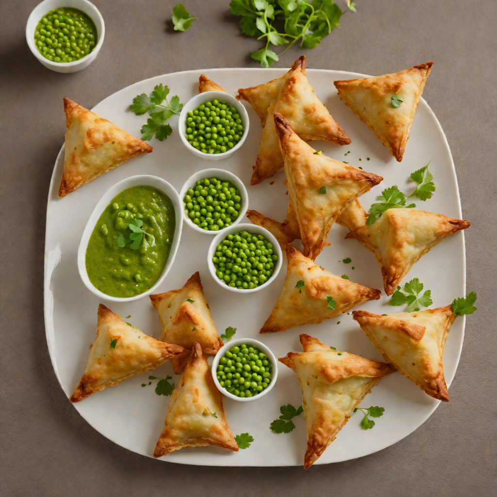 Pan-Fried Spiced Potato and Pea Samosas
