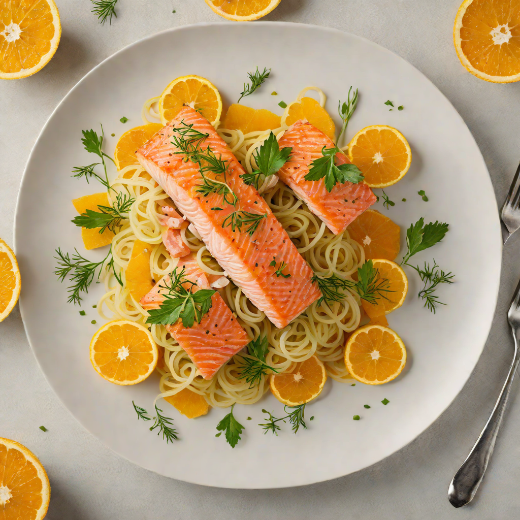 Citrus-Braised Salmon with Fennel and Orange Salad