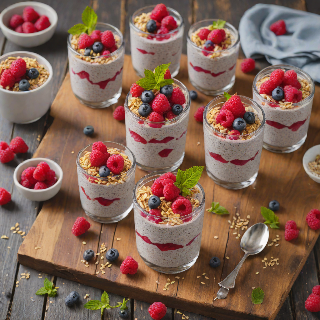 No-Bake Raspberry Chia Pudding Parfaits