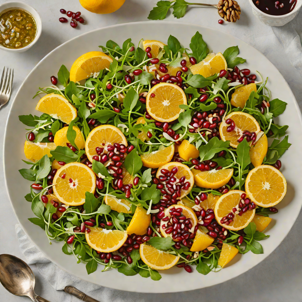 Citrus-Pomegranate Salad with Bitter Arugula and Fennel