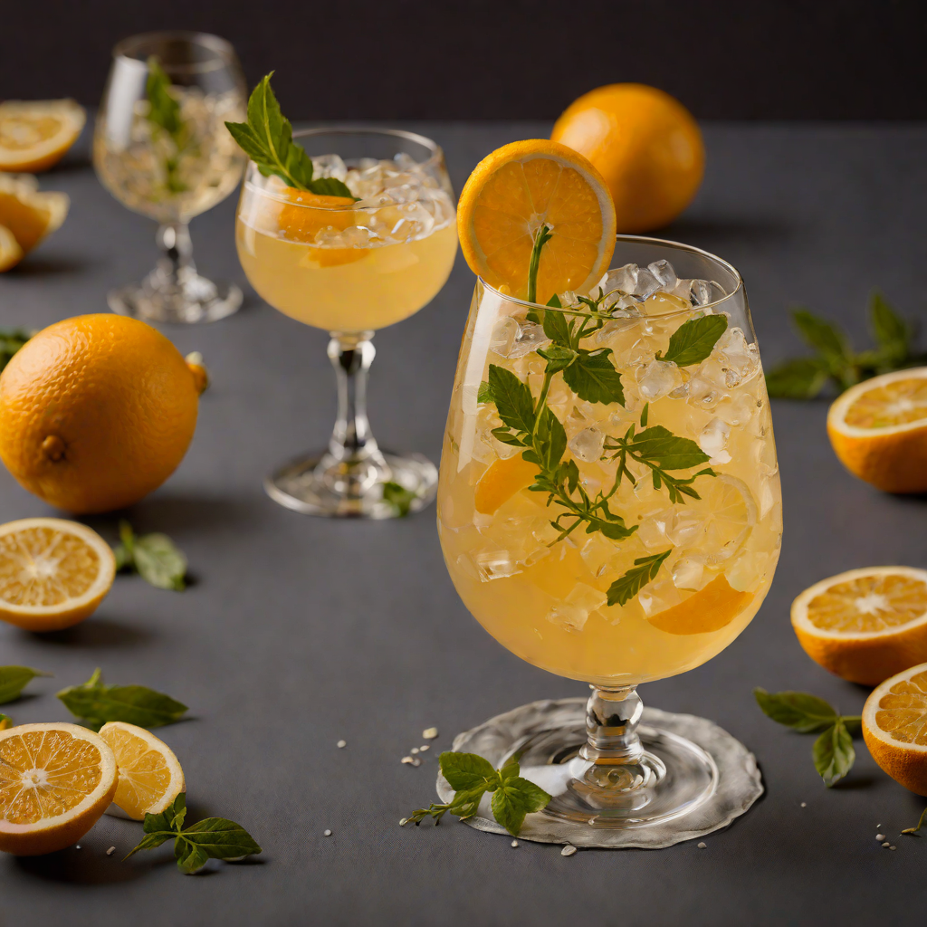 Quinine-Infused Citrus Cocktail with Herbal Bitters