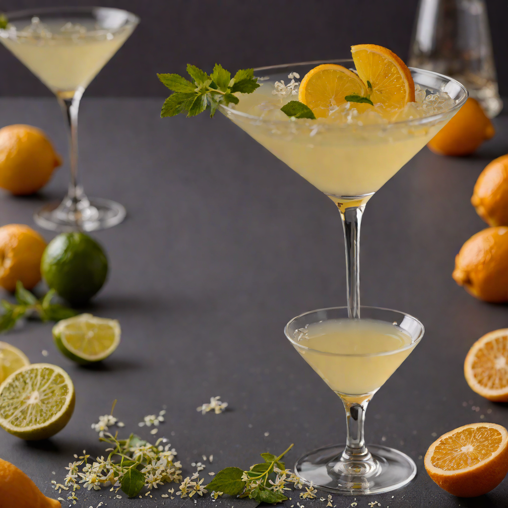Citrus-Infused Gin Martini with Elderflower