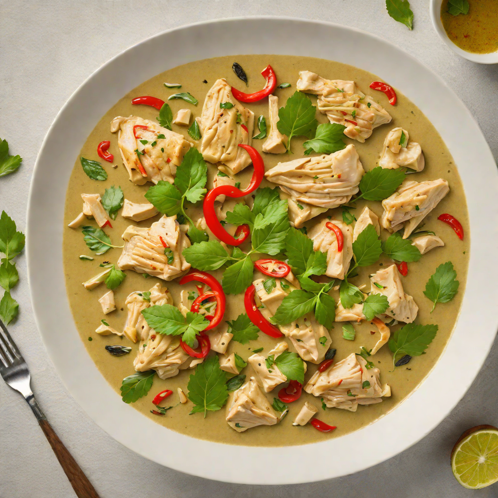 Slow-Cooked Thai Green Curry Chicken with Coconut Milk