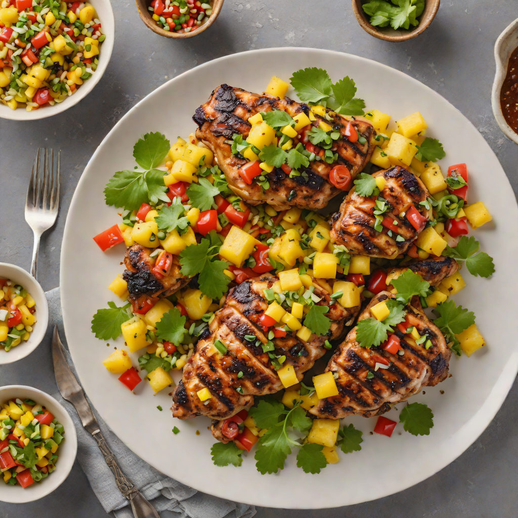 One-Pan Spicy Caribbean Jerk Chicken with Pineapple Salsa