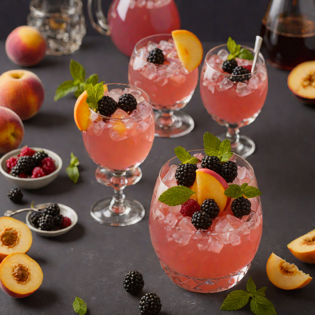 Peach and Blackberry Non-Alcoholic Punch