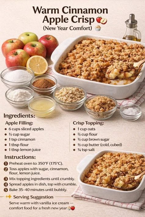 Five-Ingredient Cinnamon Apple Crisp