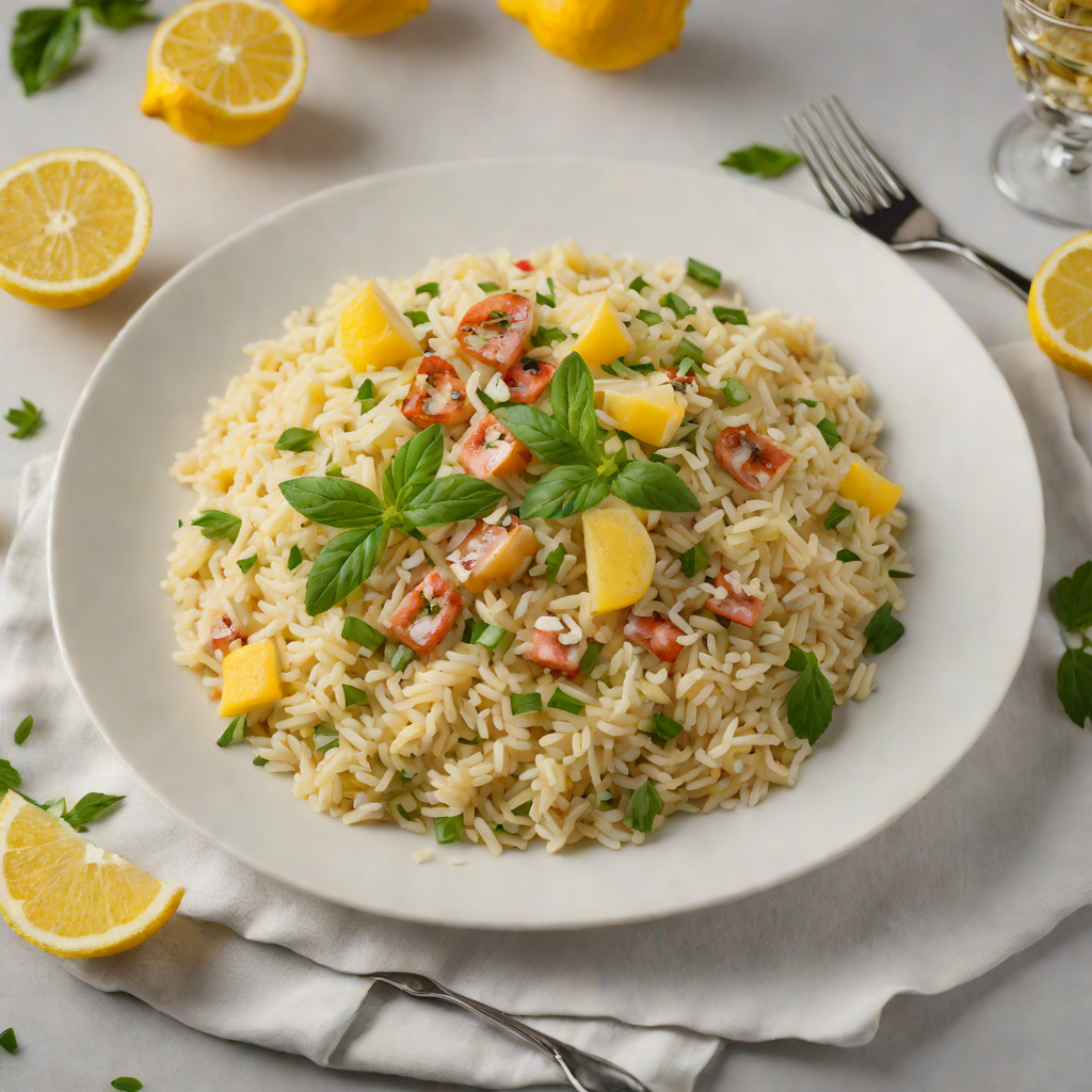 Martini-Inspired White Wine Risotto with Lemon and Parmesan