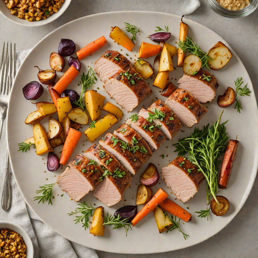 Sheet Pan Maple-Dijon Pork Tenderloin with Roasted Root Vegetables
