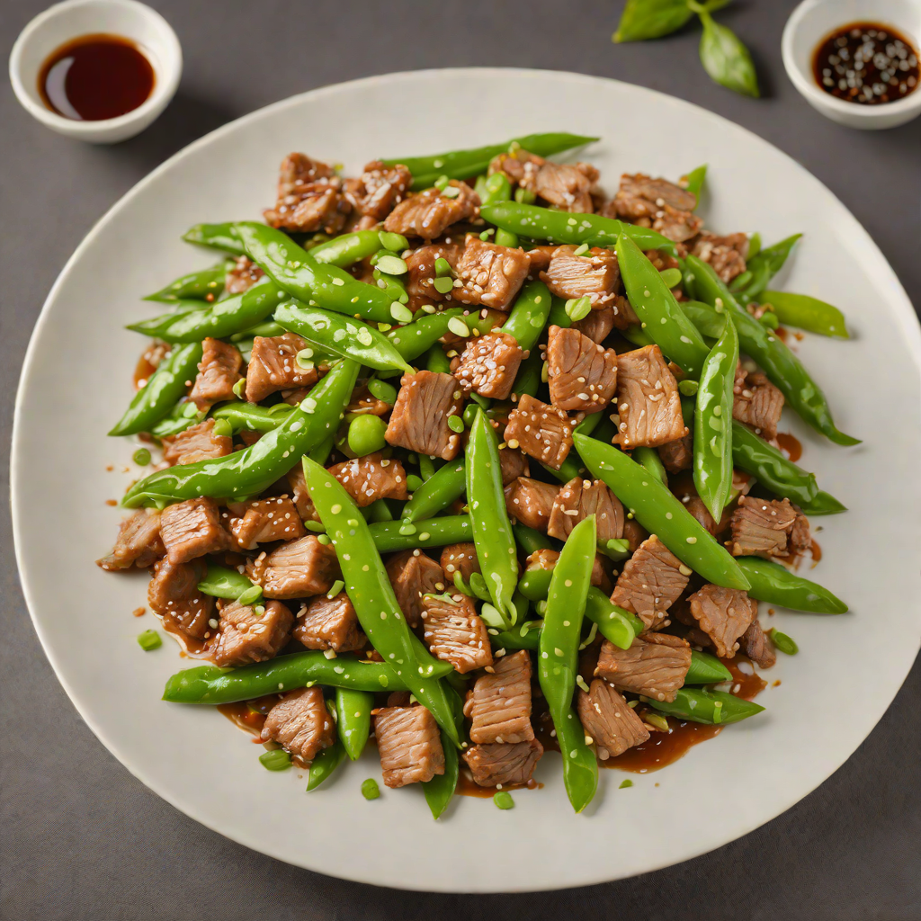 Quick Stir-Fried Pork with Ginger and Snow Peas