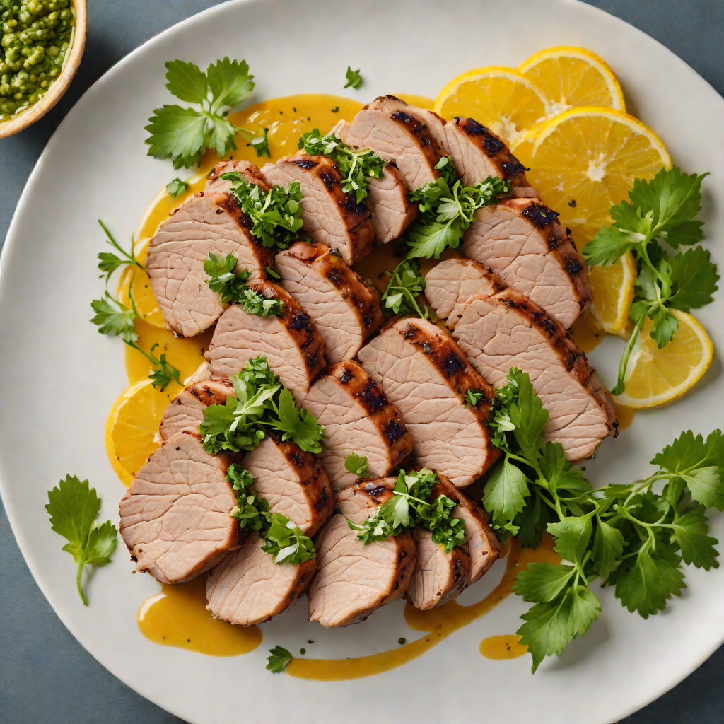 Grilled Citrus-Herb Pork Tenderloin with Chimichurri