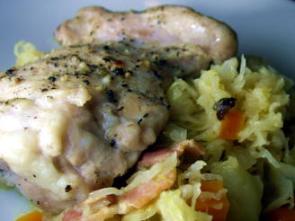 Herb-Crusted Chicken with Fermented Sauerkraut Salad