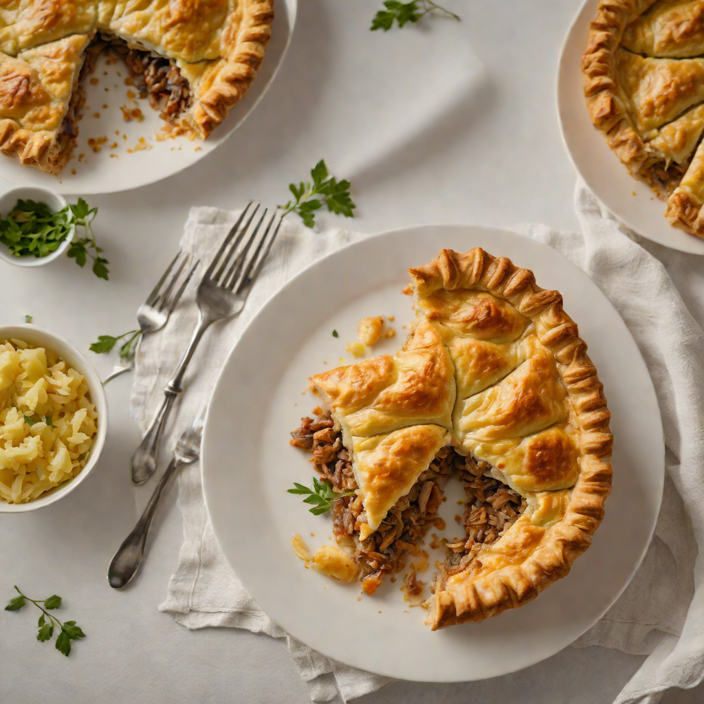 Slow-Baked Meat Pie with Golden Puff Pastry Crust