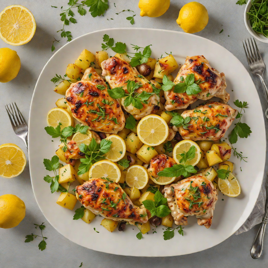 One-Pot Greek Lemon Chicken with Potatoes and Herbs