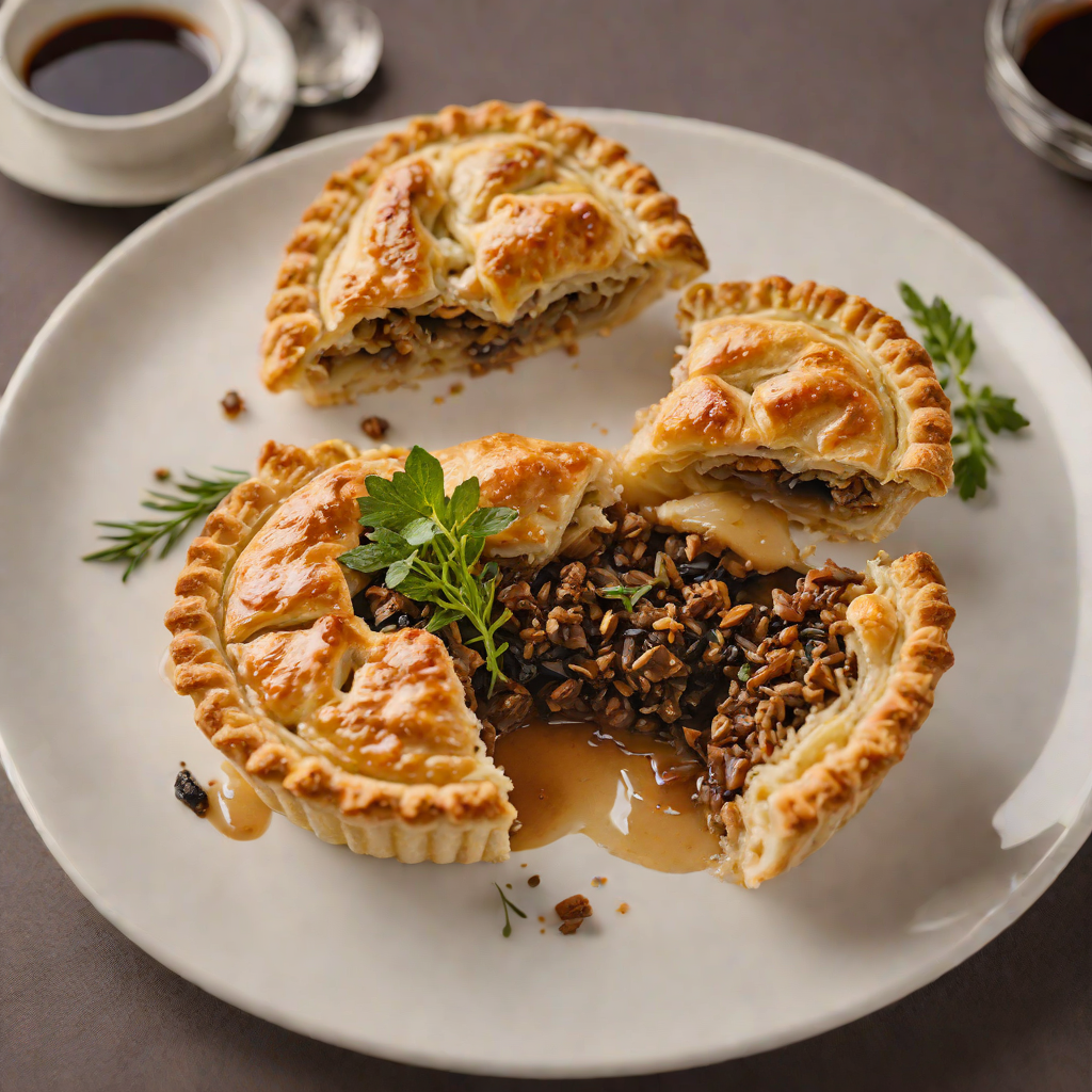 Savory Mince Pie with Puff Pastry and Worcestershire Sauce