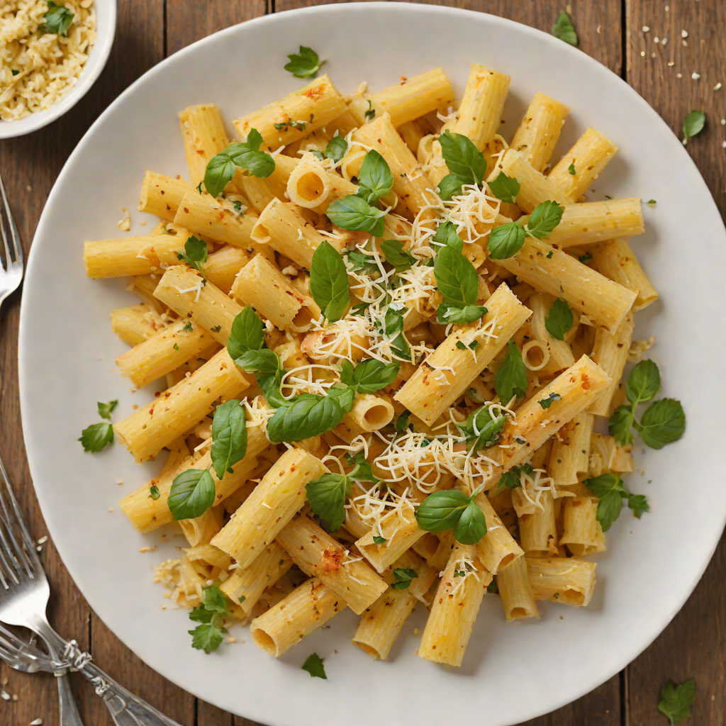 Baked Four-Cheese Rigatoni with Crispy Herb Breadcrumbs