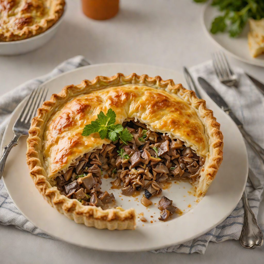 Slow-Baked Beef and Mushroom Pie with Golden Pastry Crust