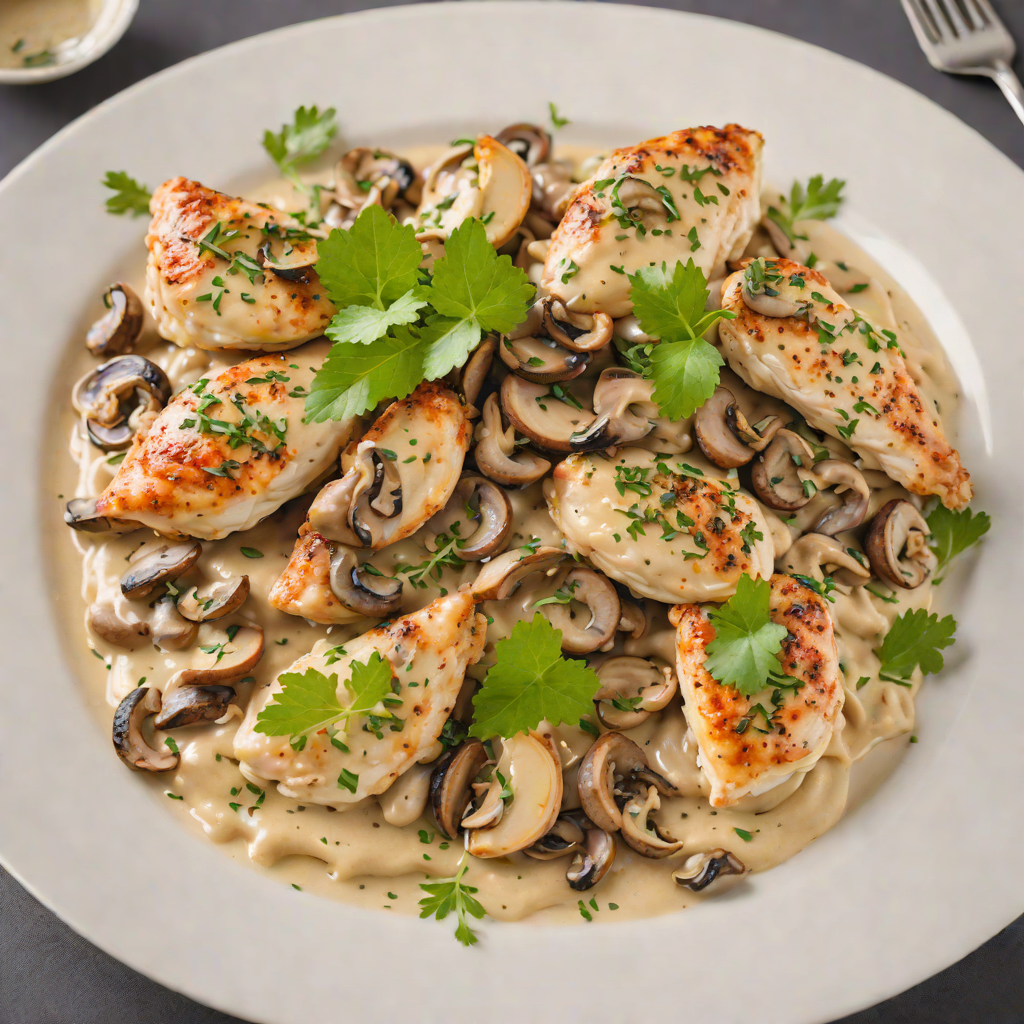 Sautéed Chicken with Creamy Mushroom Sauce