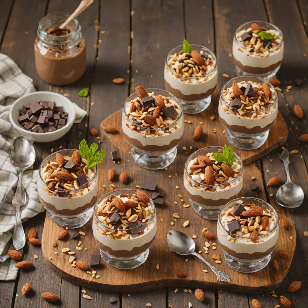 No-Bake Chocolate Almond Cream Parfaits