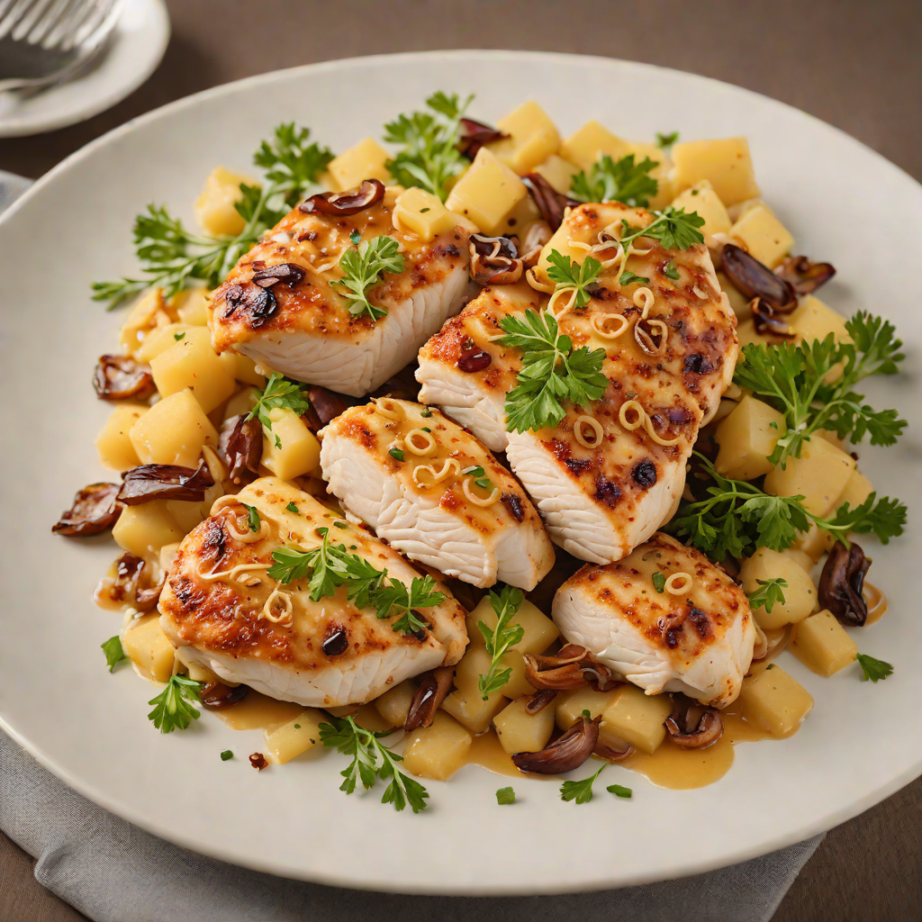 Pan-Seared Chicken with Wisconsin Cheddar and Caramelized Onions