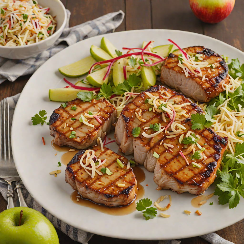 Maple-Glazed Pork Chops with Wisconsin Apple Slaw