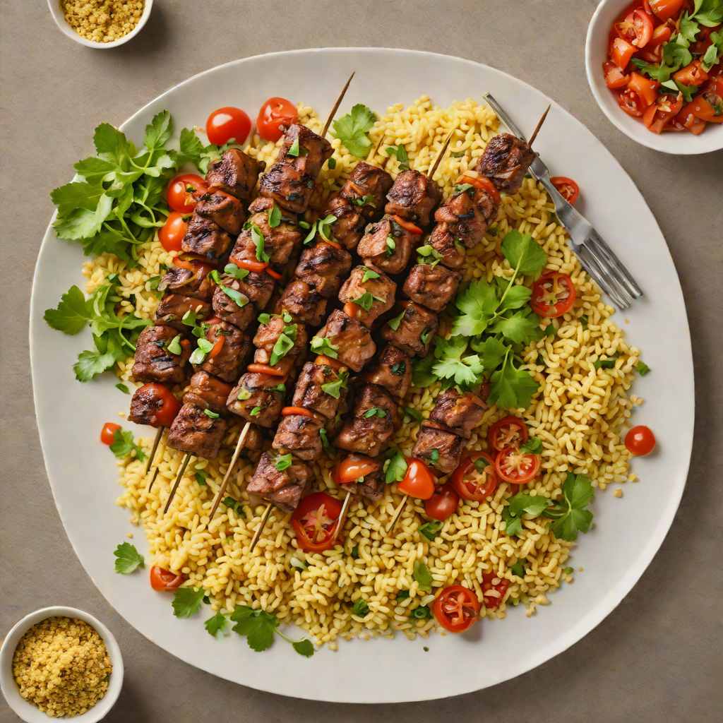 Harissa-Spiced Lamb Kebabs with Couscous Salad