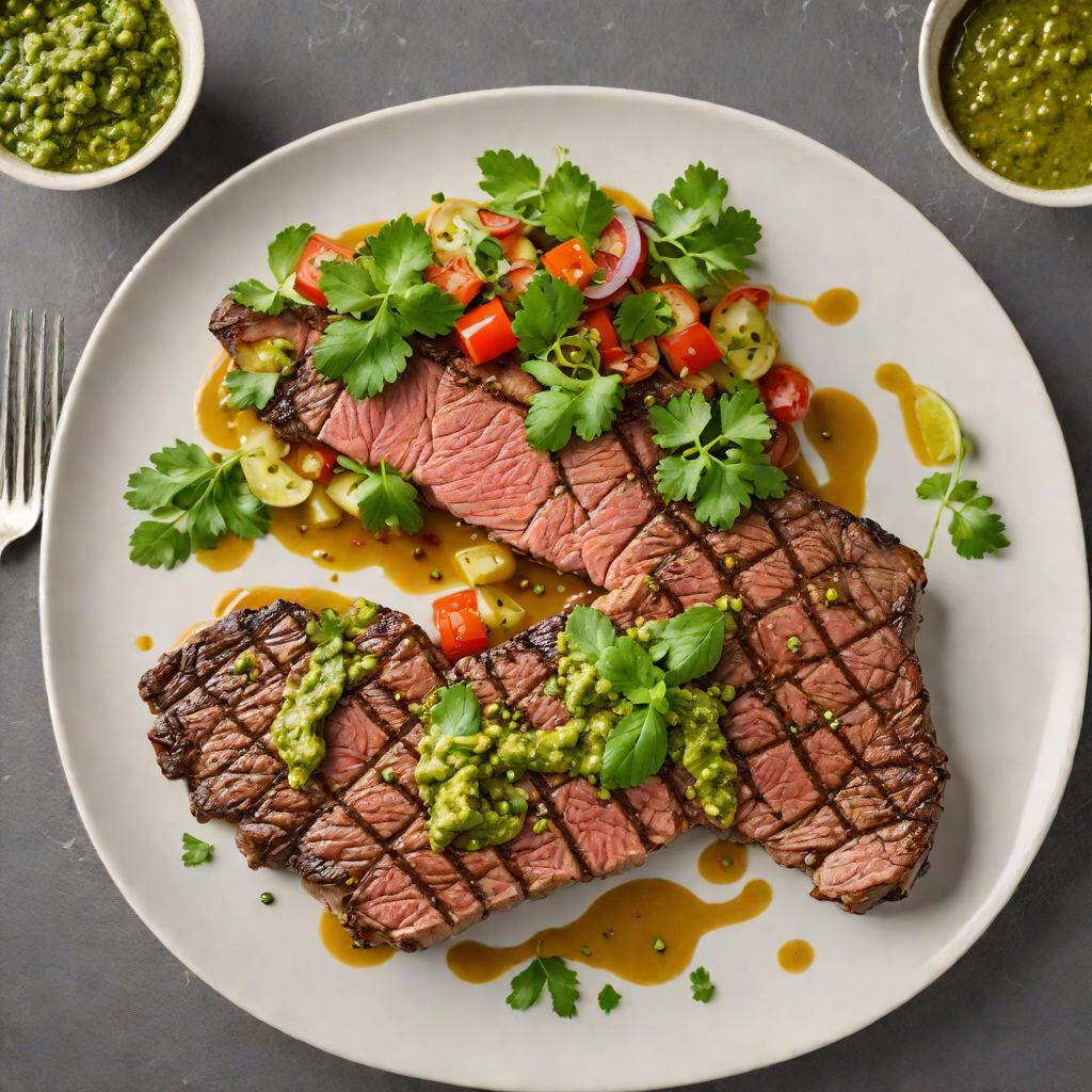 Grilled Asada Steak with Charred Salsa Verde