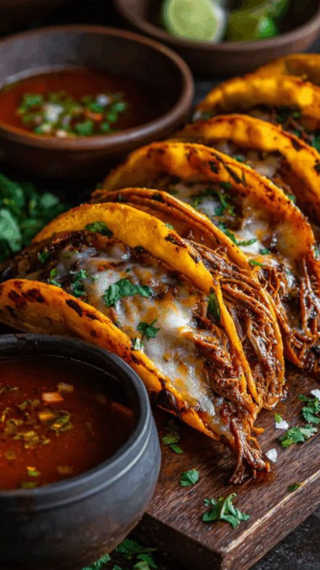 Charred Tripe Tacos with Spicy Salsa Bar