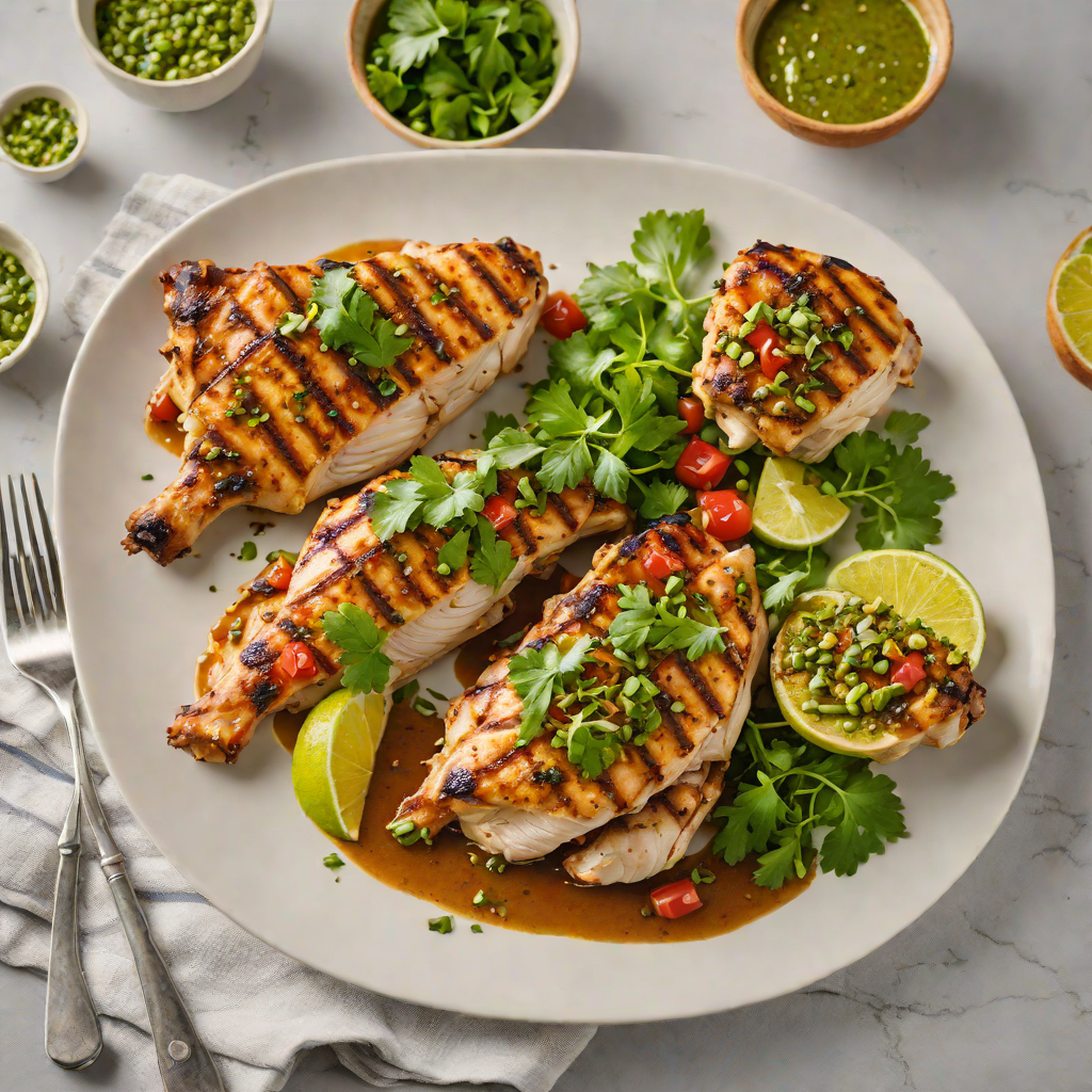 Grilled Chicken Asada with Charred Salsa Verde