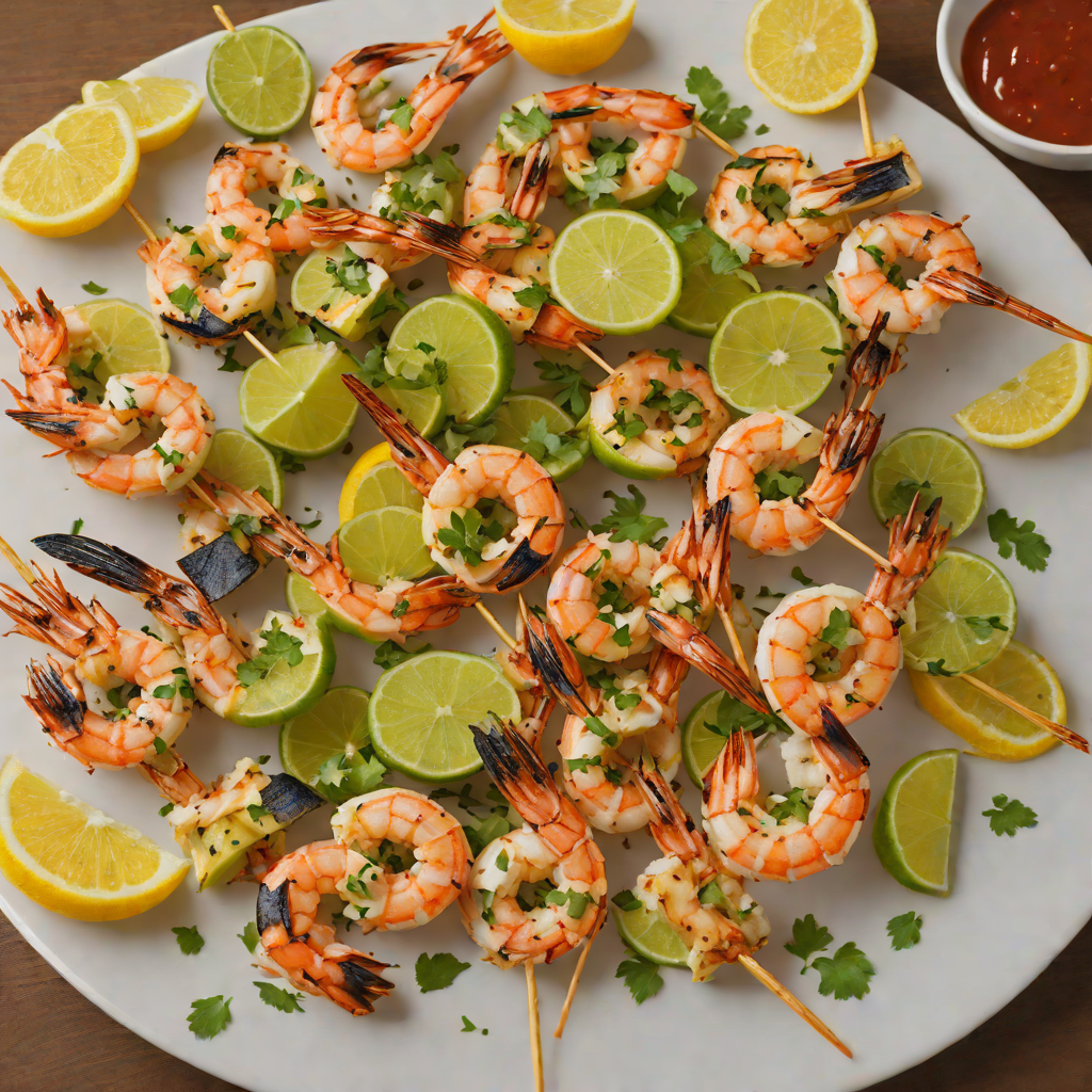 Charcoal-Grilled Mariscos KC-Style Shrimp Skewers