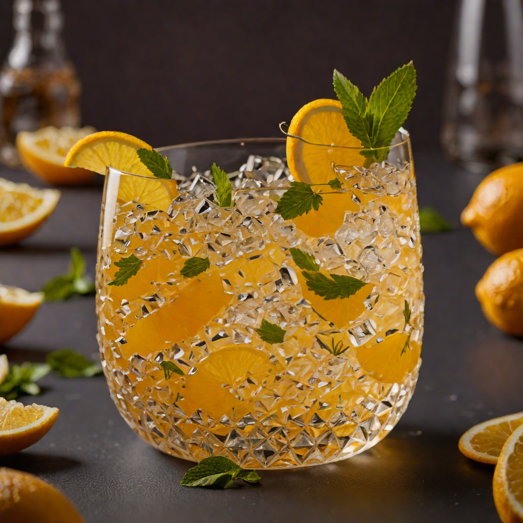 Tonic Water Citrus Cocktail with Bitter Aromatic Bitters
