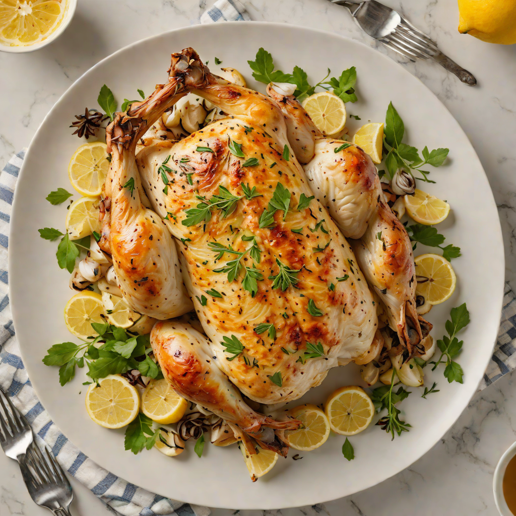 Italian-Style Herb-Roasted Chicken with Garlic and Lemon