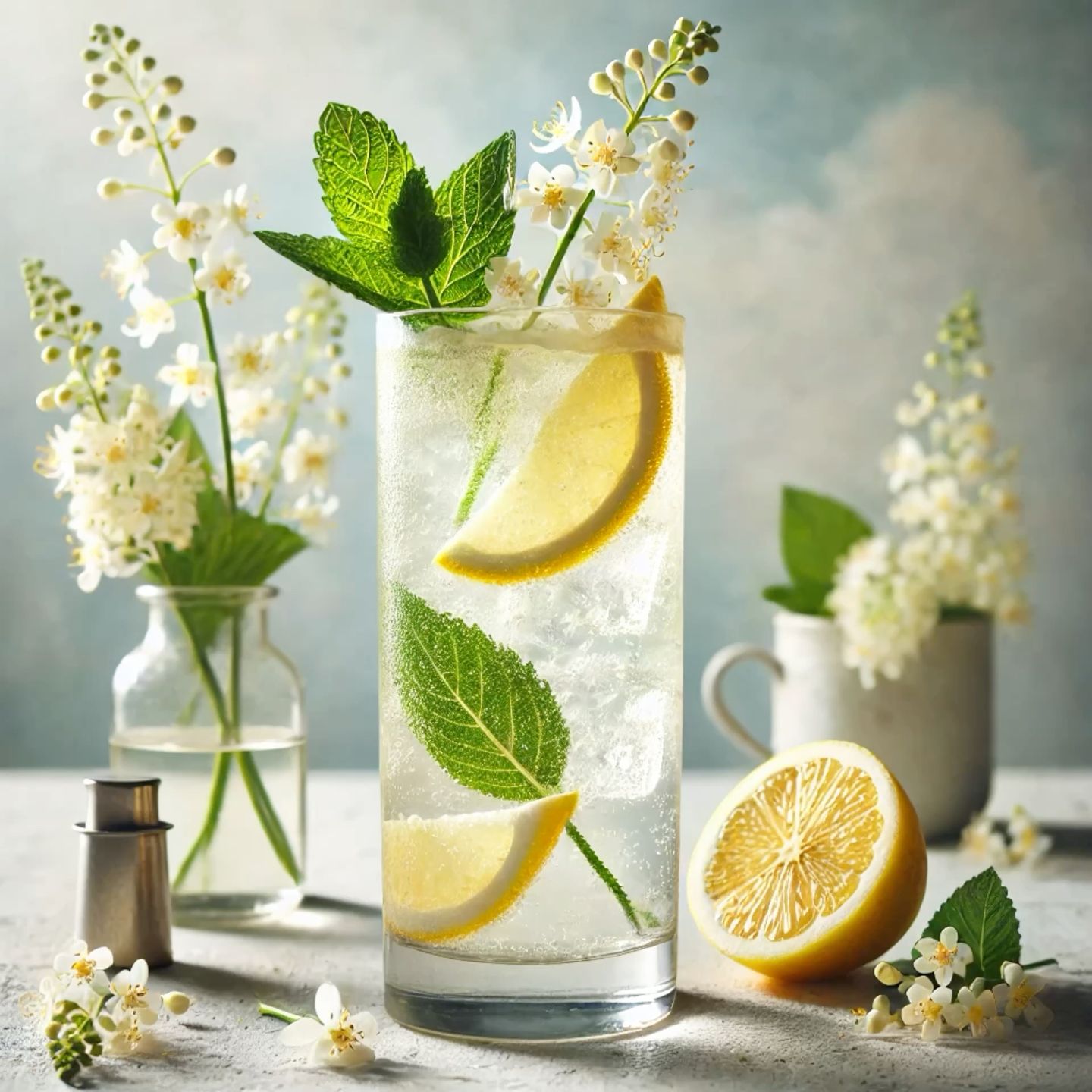 Shaken Emerald Blossom with Elderflower