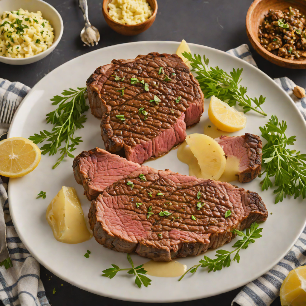Steakhouse-Style Pan-Seared Ribeye with Garlic Butter