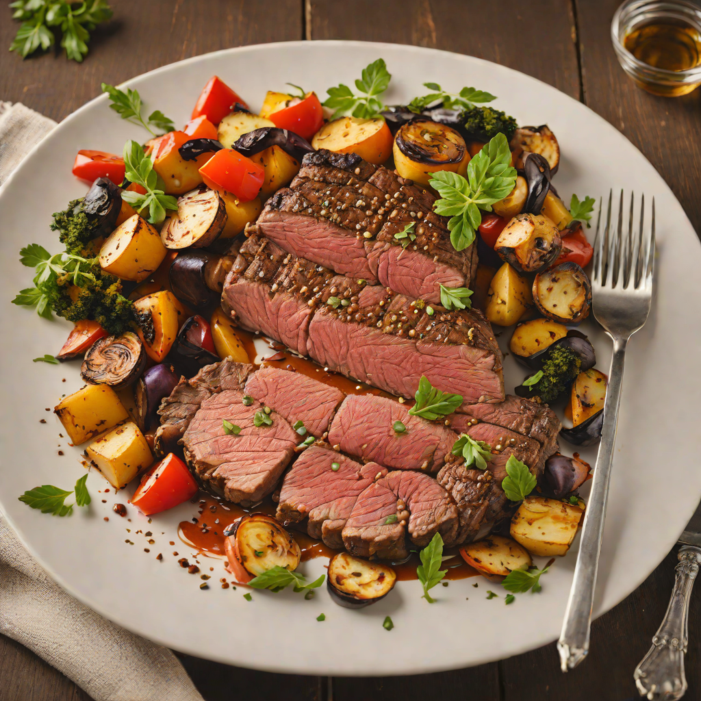 Italian-Inspired Marinated Steak with Roasted Vegetables