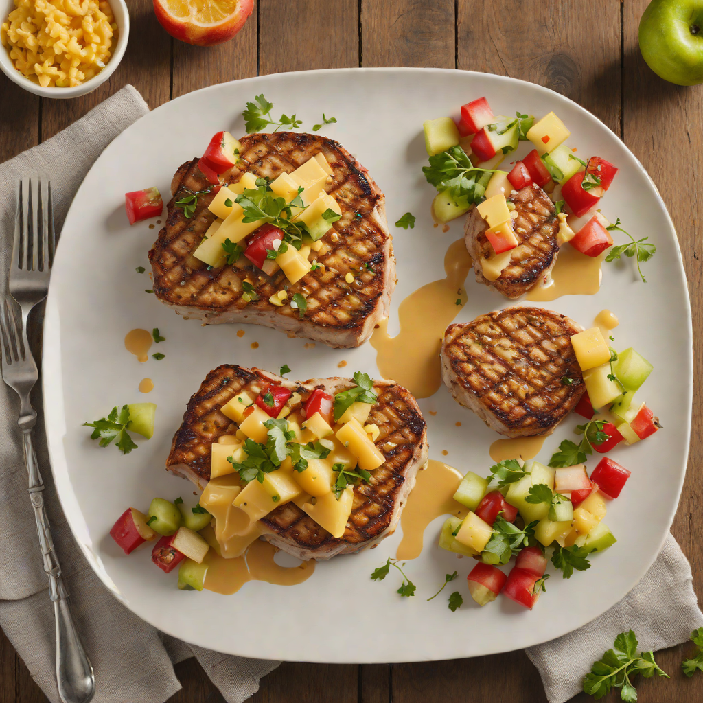 Pan-Seared Pork Chops with Wisconsin Cheddar and Apple Relish