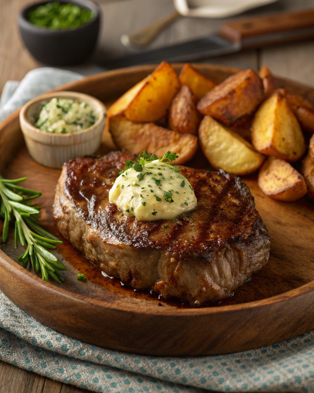 Steakhouse-Inspired Herb Butter Ribeye