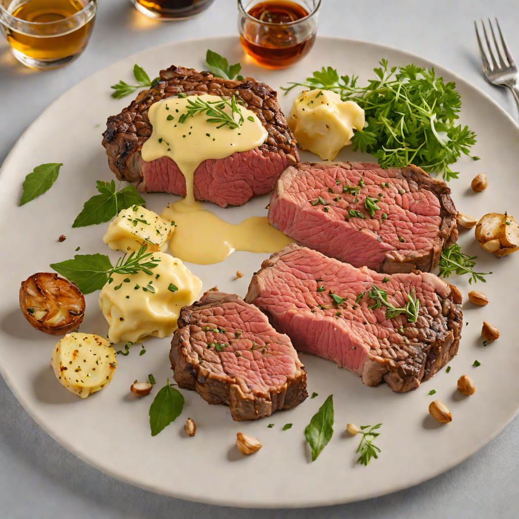 Marinated Italian Steakhouse Ribeye with Garlic Herb Butter