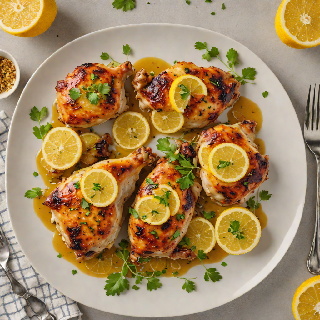 Baked Lemon-Garlic Chicken Thighs with Preserved Lemon