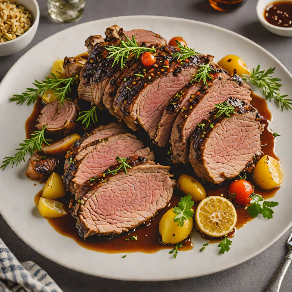Slow-Roasted Mediterranean Lamb Shoulder with Herb Marinade