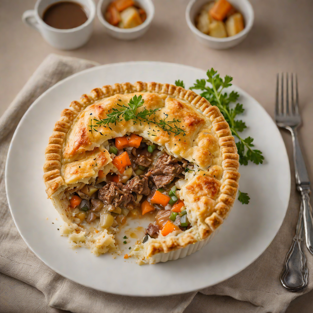 Slow-Cooked Beef and Root Vegetable Pot Pie