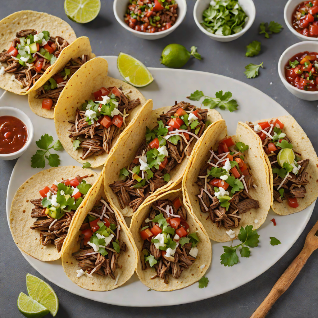 Slow-Cooked Beef Barbacoa Tacos with Charred Salsa