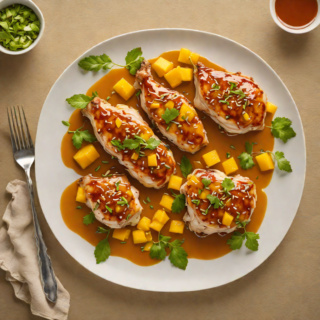 Pan-Seared Chicken with Sweet and Spicy Mango Glaze