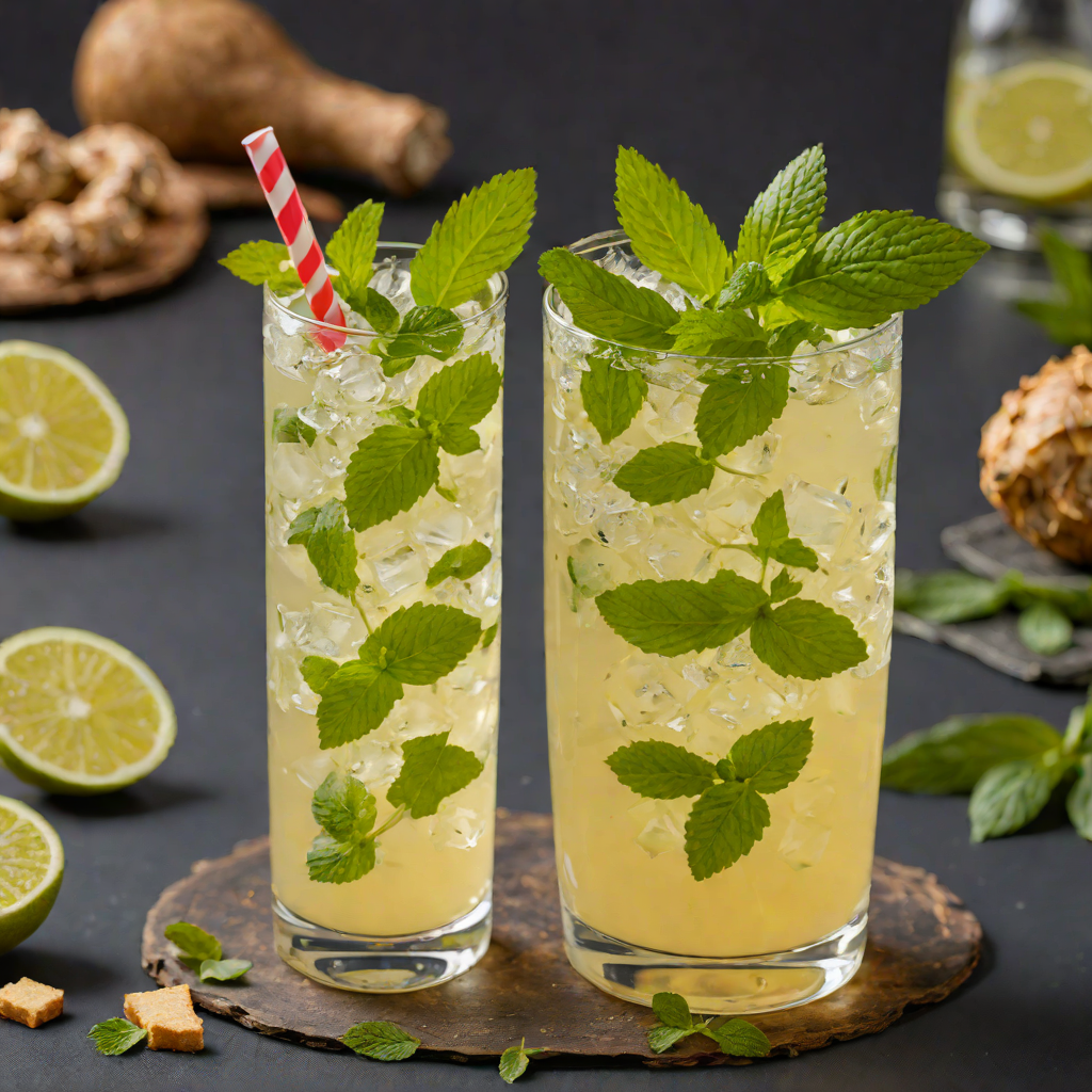 Bright Ginger-Mint Tropical Cooler