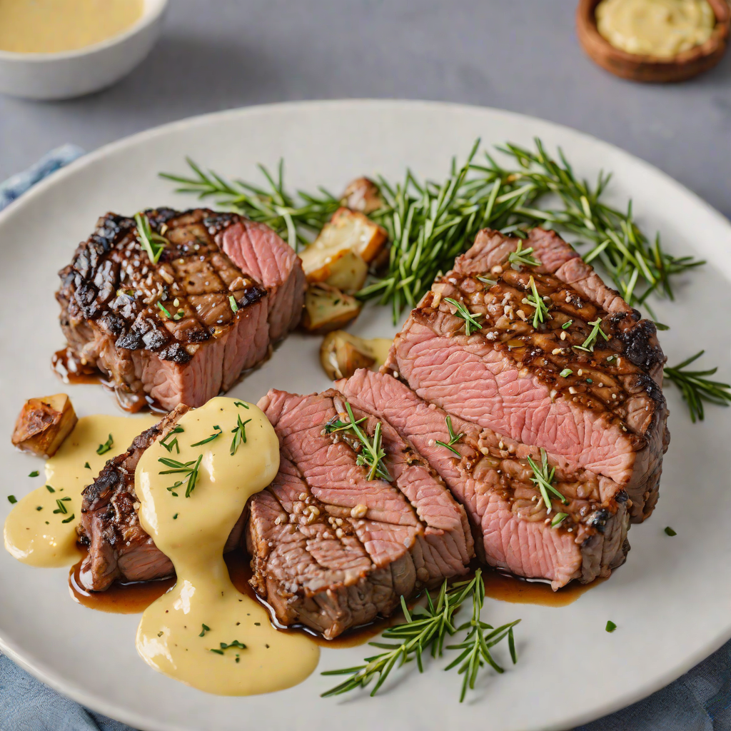 Steakhouse-Style Pan-Seared Ribeye with Garlic Rosemary Butter