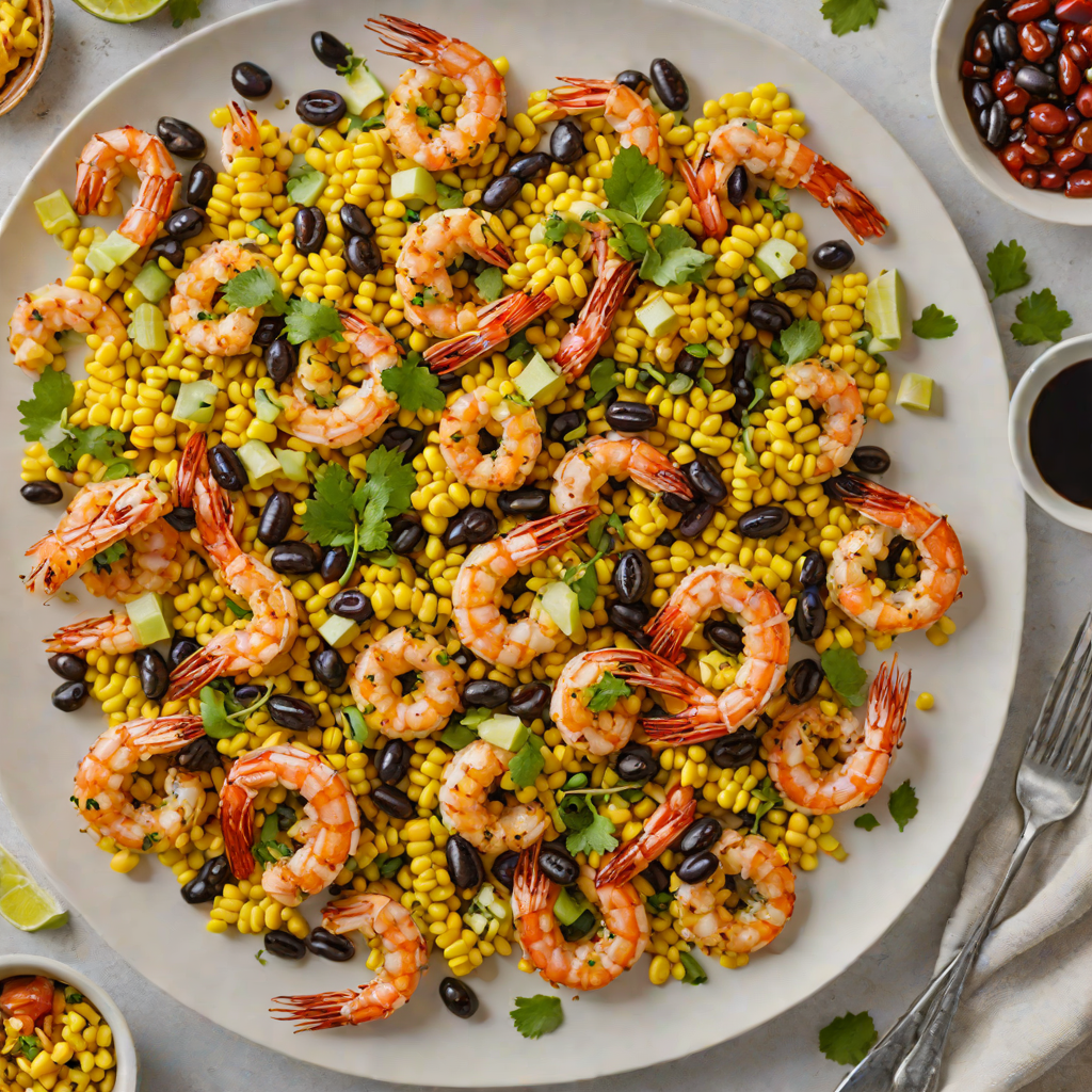 Sheet Pan Firecracker Shrimp with Roasted Corn and Black Beans
